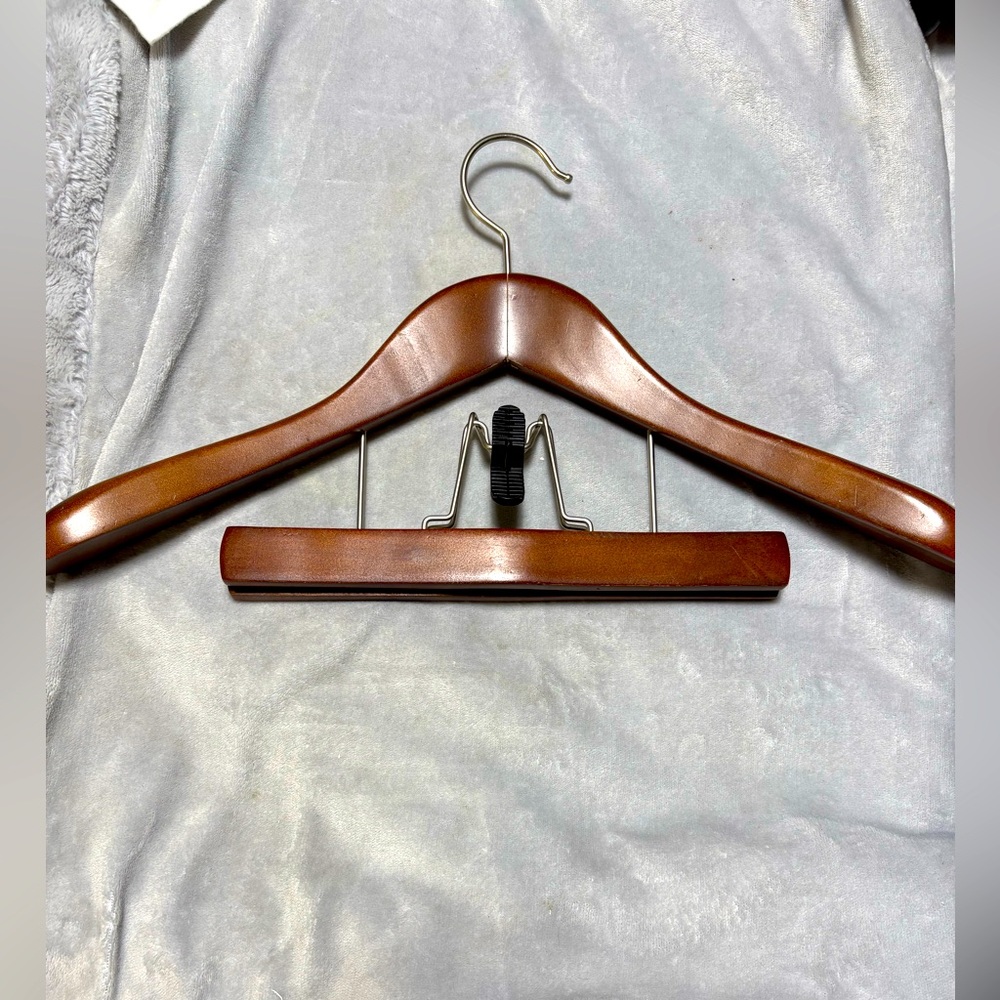 Elegant Brown Wooden Hanger for suit.